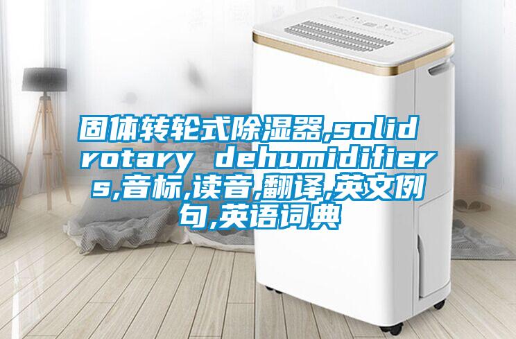 固體轉(zhuǎn)輪式除濕器,solid rotary dehumidifiers,音標(biāo),讀音,翻譯,英文例句,英語詞典