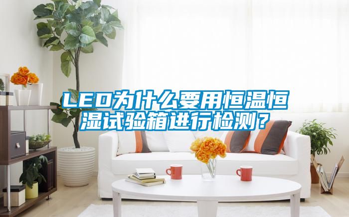 LED為什么要用恒溫恒濕試驗箱進(jìn)行檢測？